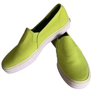Keds Double Decker Women’s Slip On Sneaker - Neon Green - SIZE 7.5
